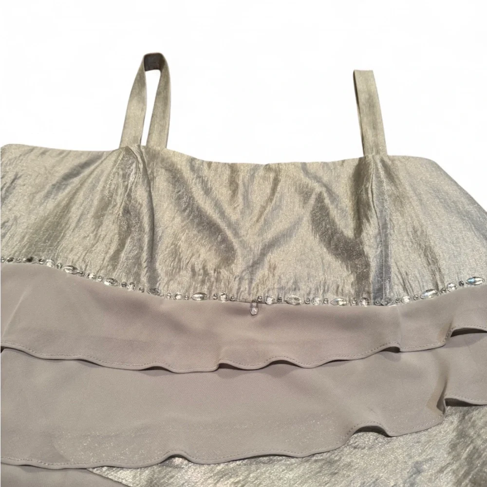 SL Fashions - Cocktail / Evening Midi Ruffled Dress with Jacket - Picture 9 of 11